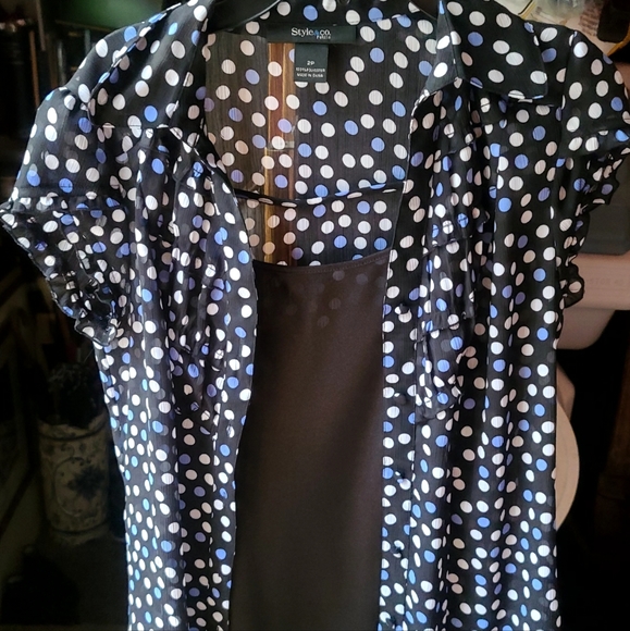Style & Co cute layered top sz SP - Picture 4 of 9